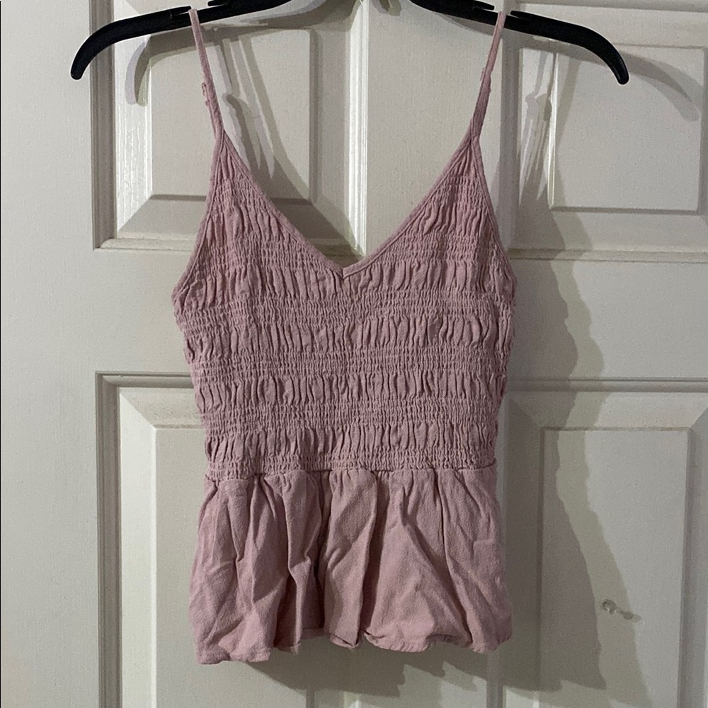 Women's Pink Smocked Top